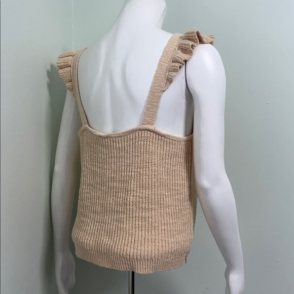 Madewell Ruffle Strap Button Front Sweater Tank Small - Picture 8 of 12